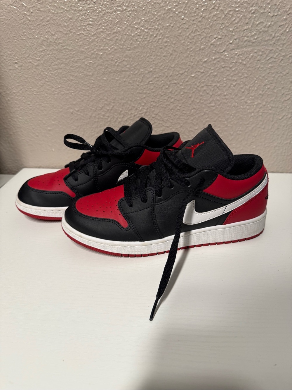Nike Air Jordan 1 Low Women's Black Red White Sneakers